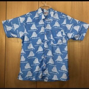 Fat Albert Junkyard Gang Dumb Donald Blue Men's Button Down Shirt M/L??
